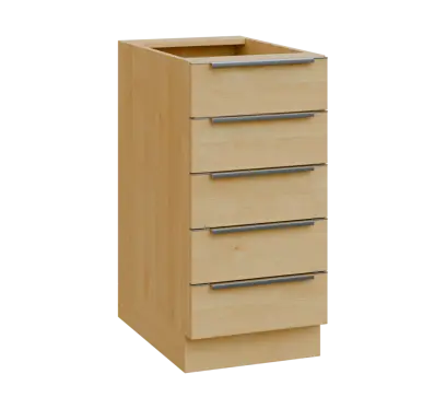 SIS - 4Z52 spodní skříňka, 5-zásuvková, 870x400x600, javor horský